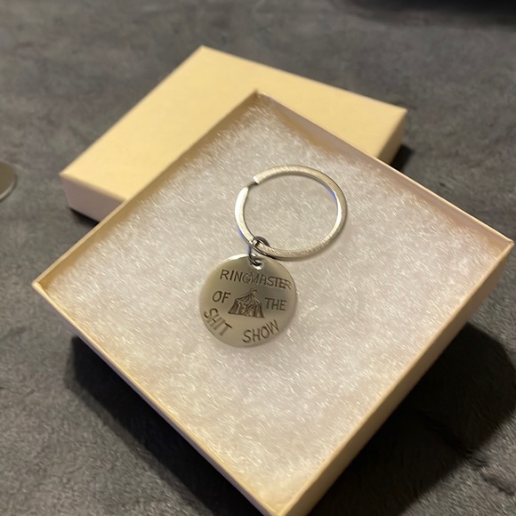 Stainless Steel “Ringmaster of the Shit Show” Bag Charm Keychain 🎡🎪🤹🏼🤣 - Picture 3 of 3